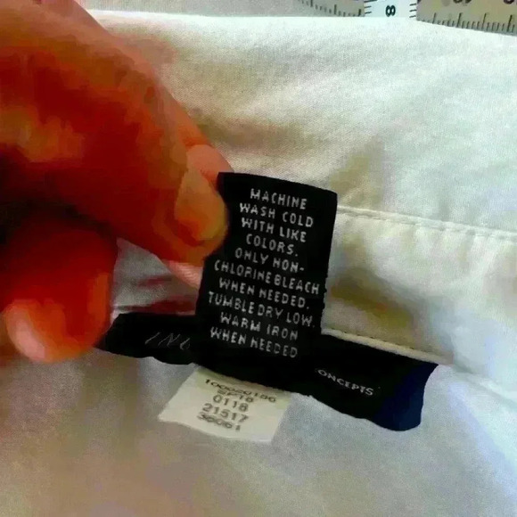 INC International Concepts ladies long sleeve cotton blend blouse Large Exc cond - Picture 8 of 8